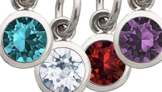 A selection of birthstone charms
