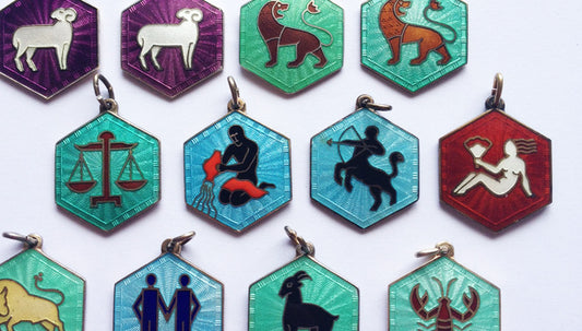 David Andersen Enamel Zodiac Symbol Charms