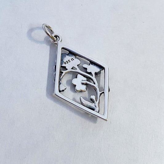 Forget me not flower charm in frame