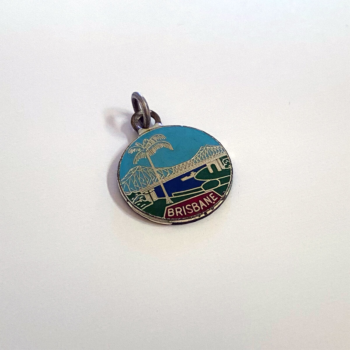 Retro Brisbane travel souvenir bracelet charm or pendant