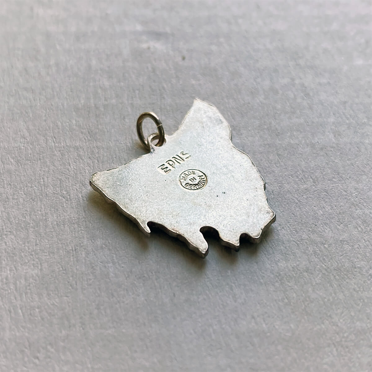 Vintage enamel Tasmania map pendant by REU