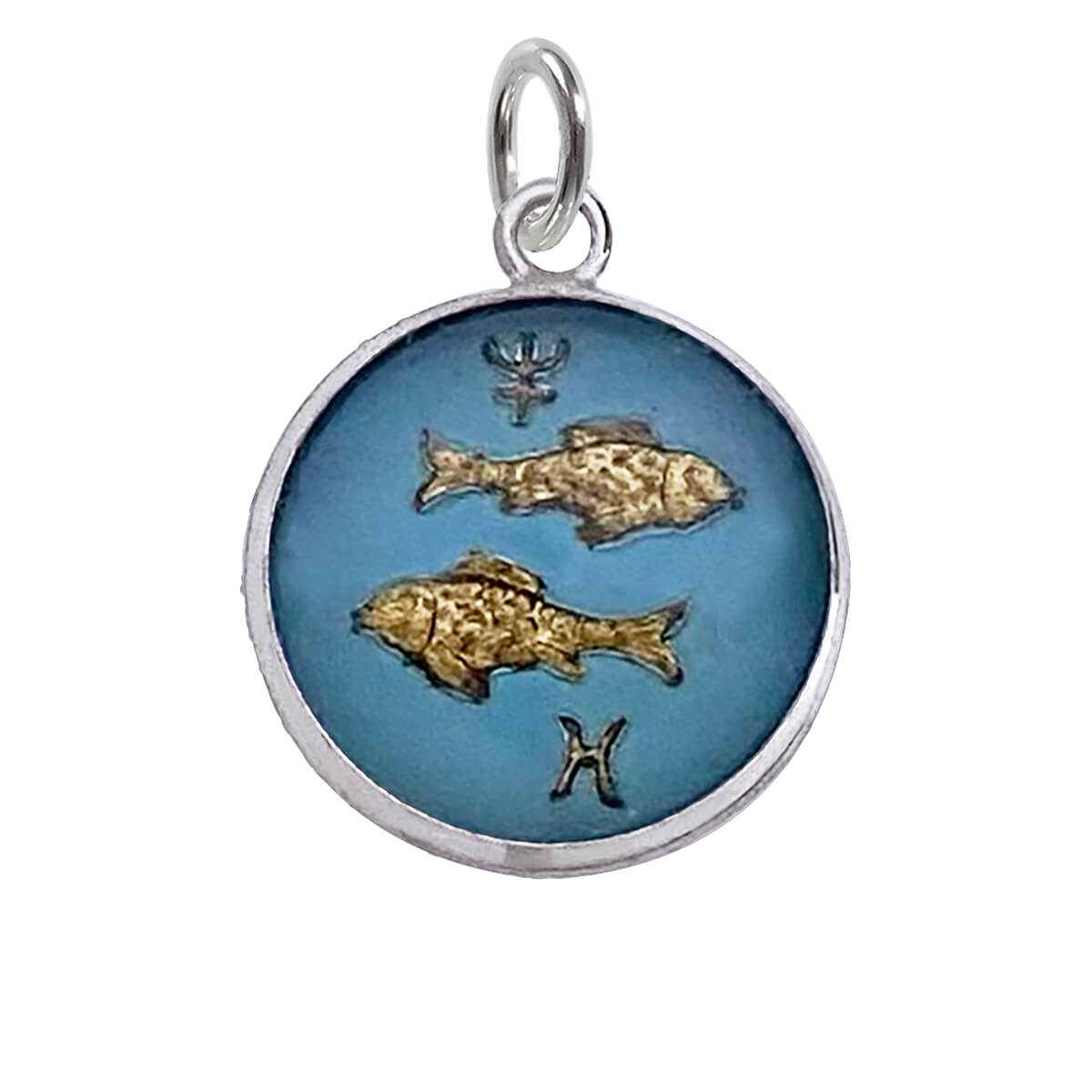 Vintage Reverse Crystal Intaglio Charm Pisces the Fish – Charmarama