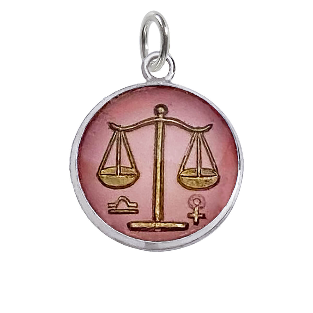 Vintage Reverse Crystal Intaglio Charm Libra the Scales – Charmarama