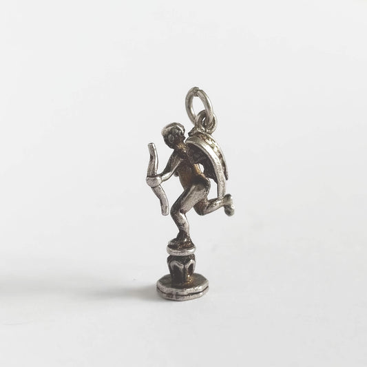 Silver London statue of eros charm