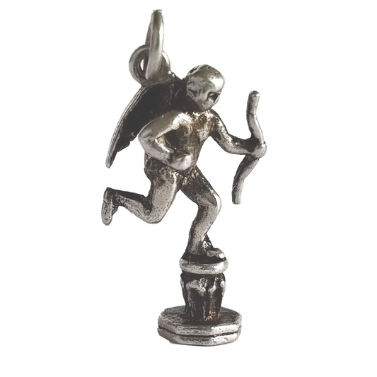 Silver statue of eros charm