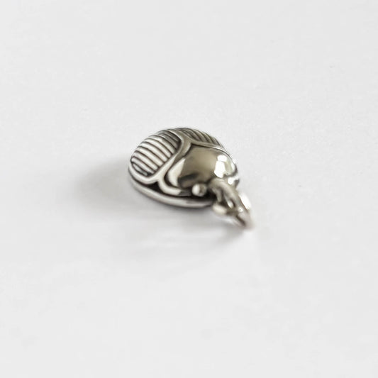 Sterling silver scarab beetle charm