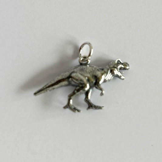 Tyrannosaurus Rex Dinosaur Charm in Sterling Silver