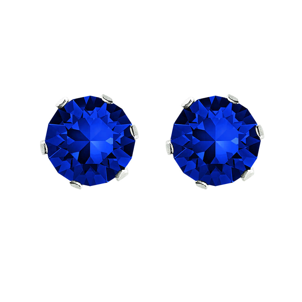 swarovski solitaire earrings | choice of colours majestic blue