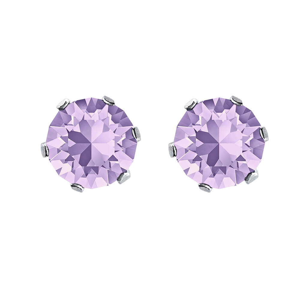 swarovski solitaire earrings | choice of colours violet