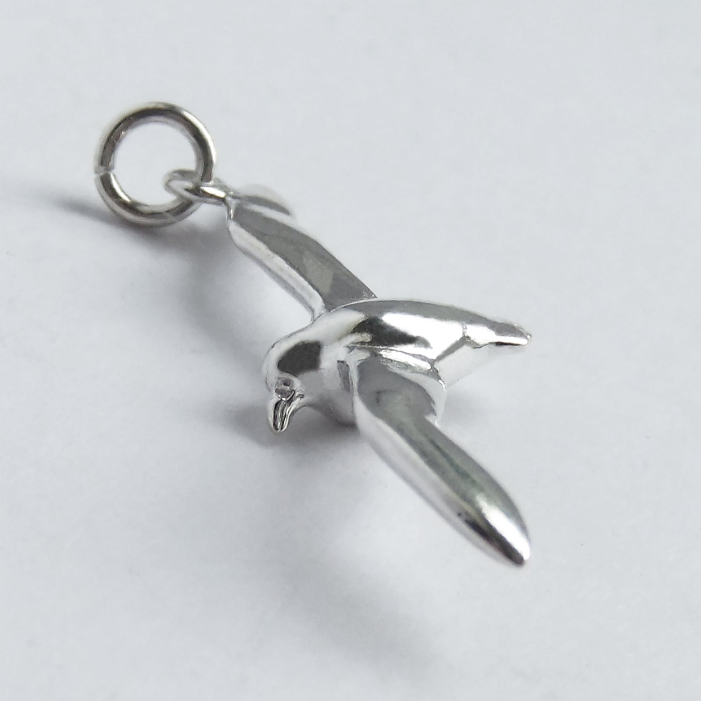 sterling silver albatross flying charm