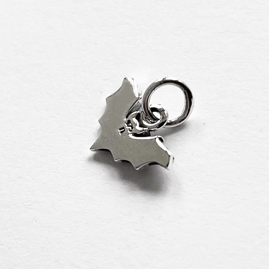 Flying bat charm sterling silver
