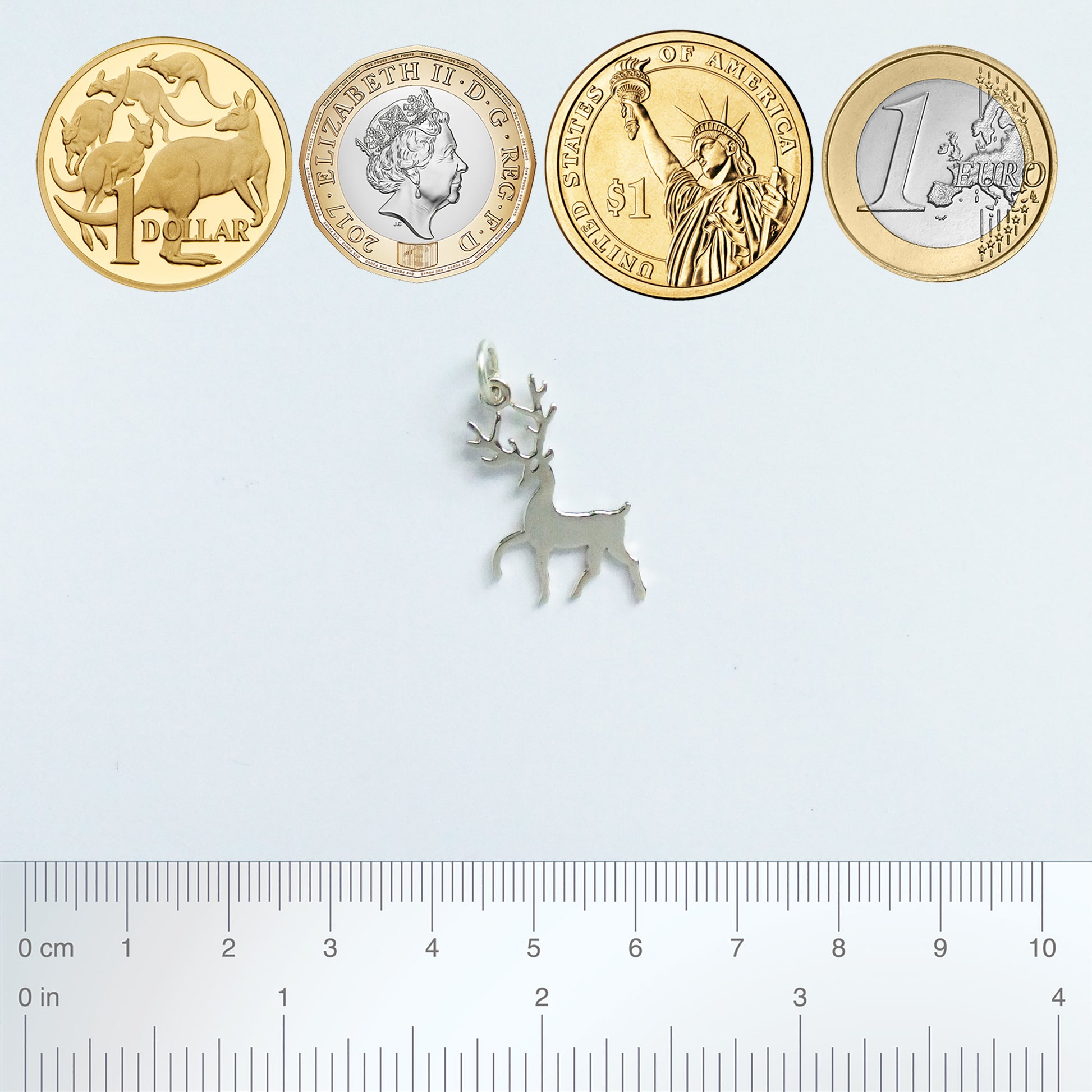 reindeer silhouette charm