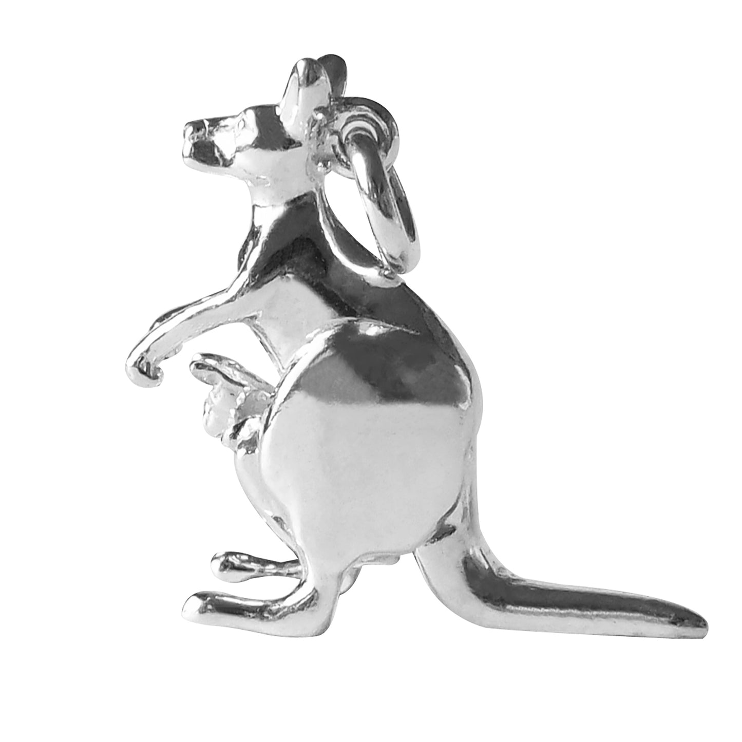 kangaroo charm with moving joey