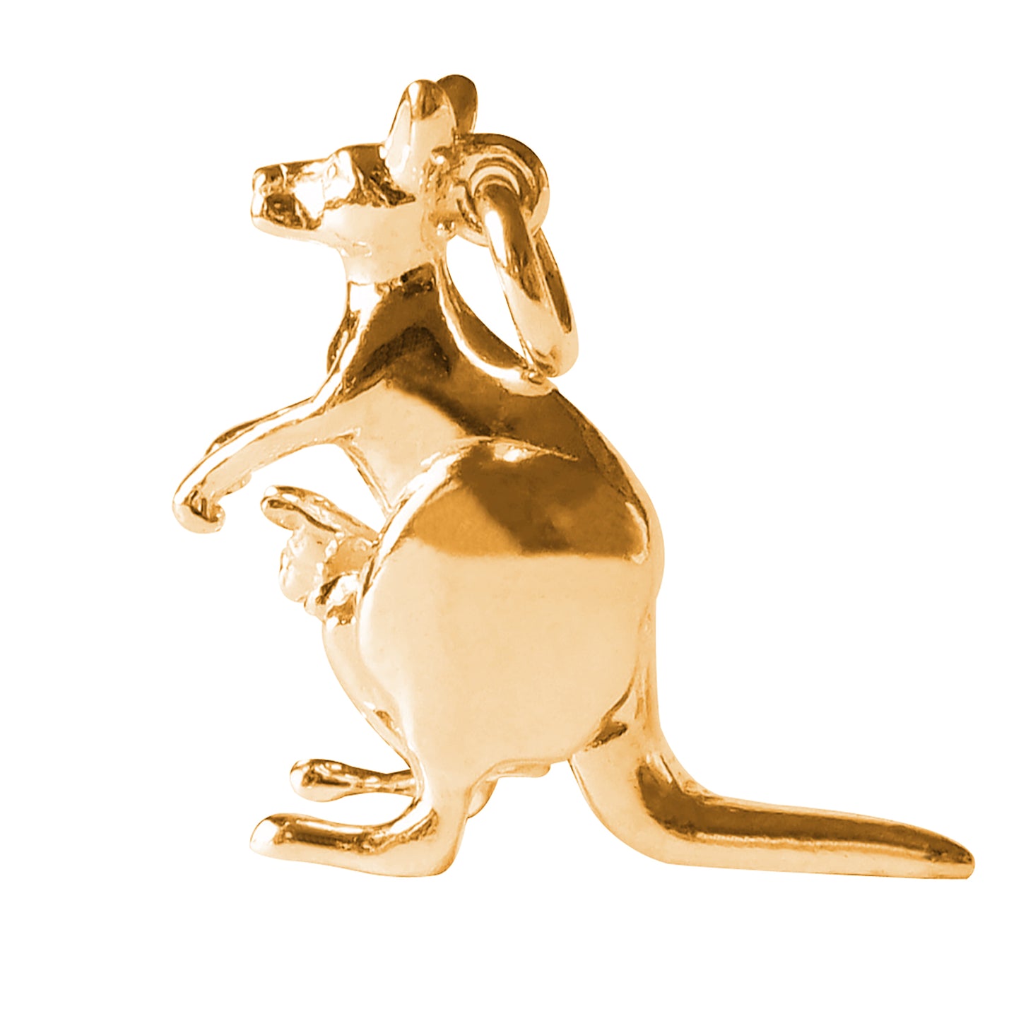 kangaroo charm with moving joey