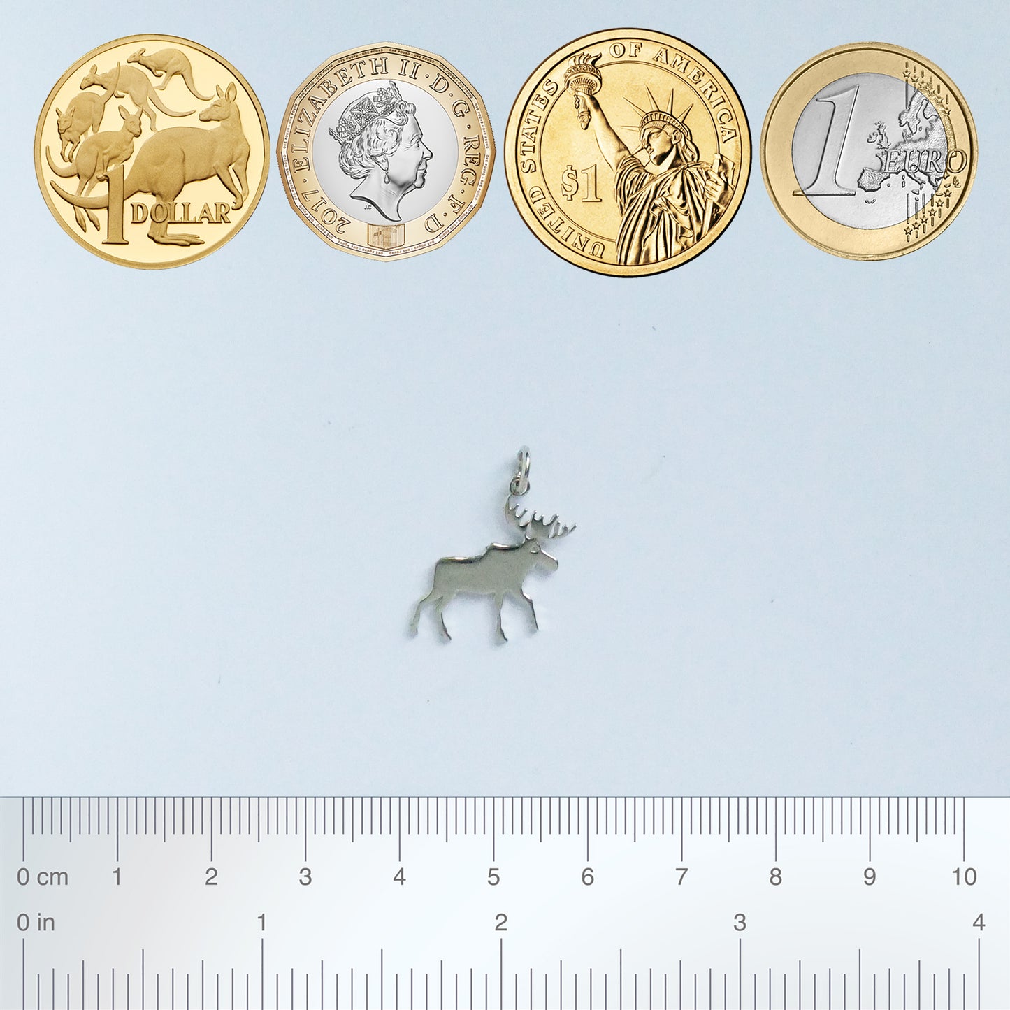 moose silhouette charm