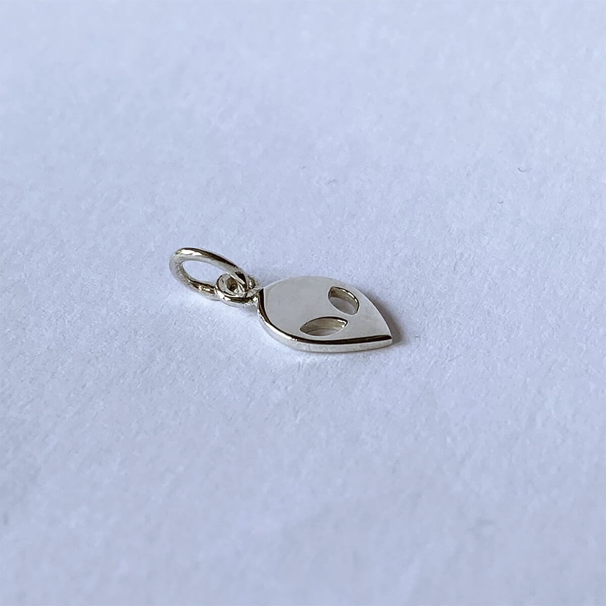 Space alien charm sterling silver extraterrestrial martian pendant