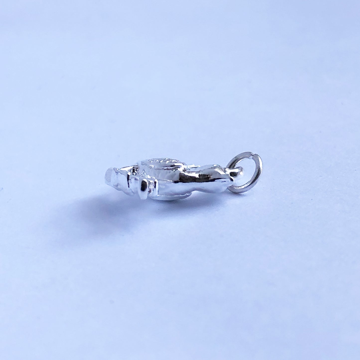 Wren charm sterling silver garden bird small pendant