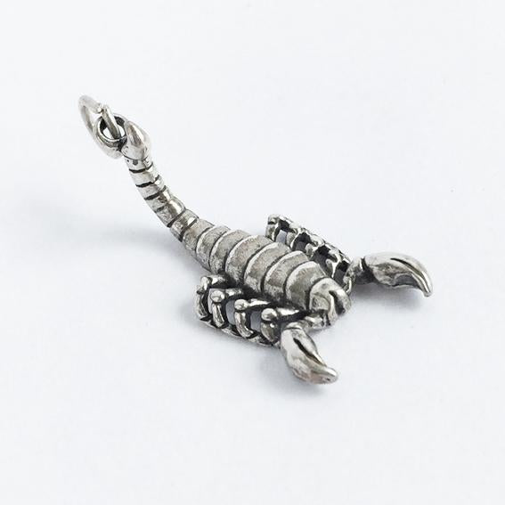 Scorpion Charm Sterling Silver Scorpio Zodiac Pendant