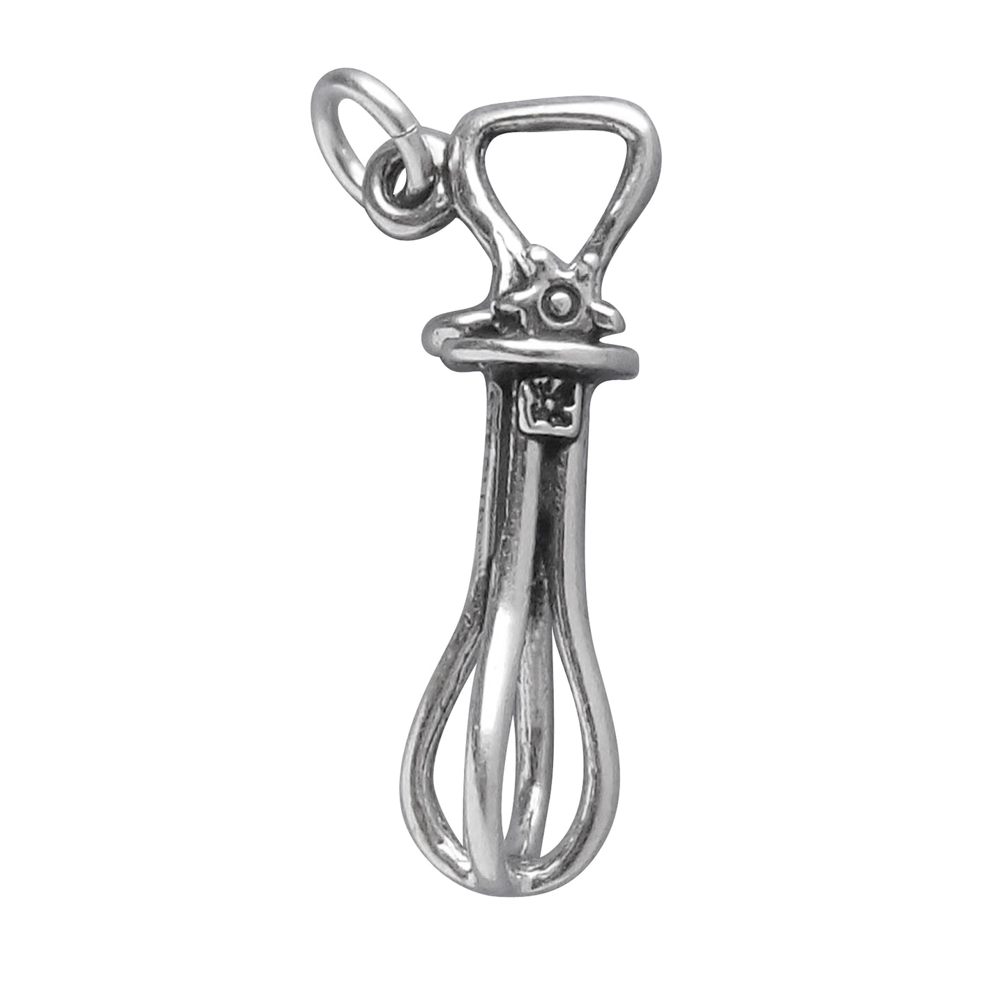 Sterling silver egg whisk charm