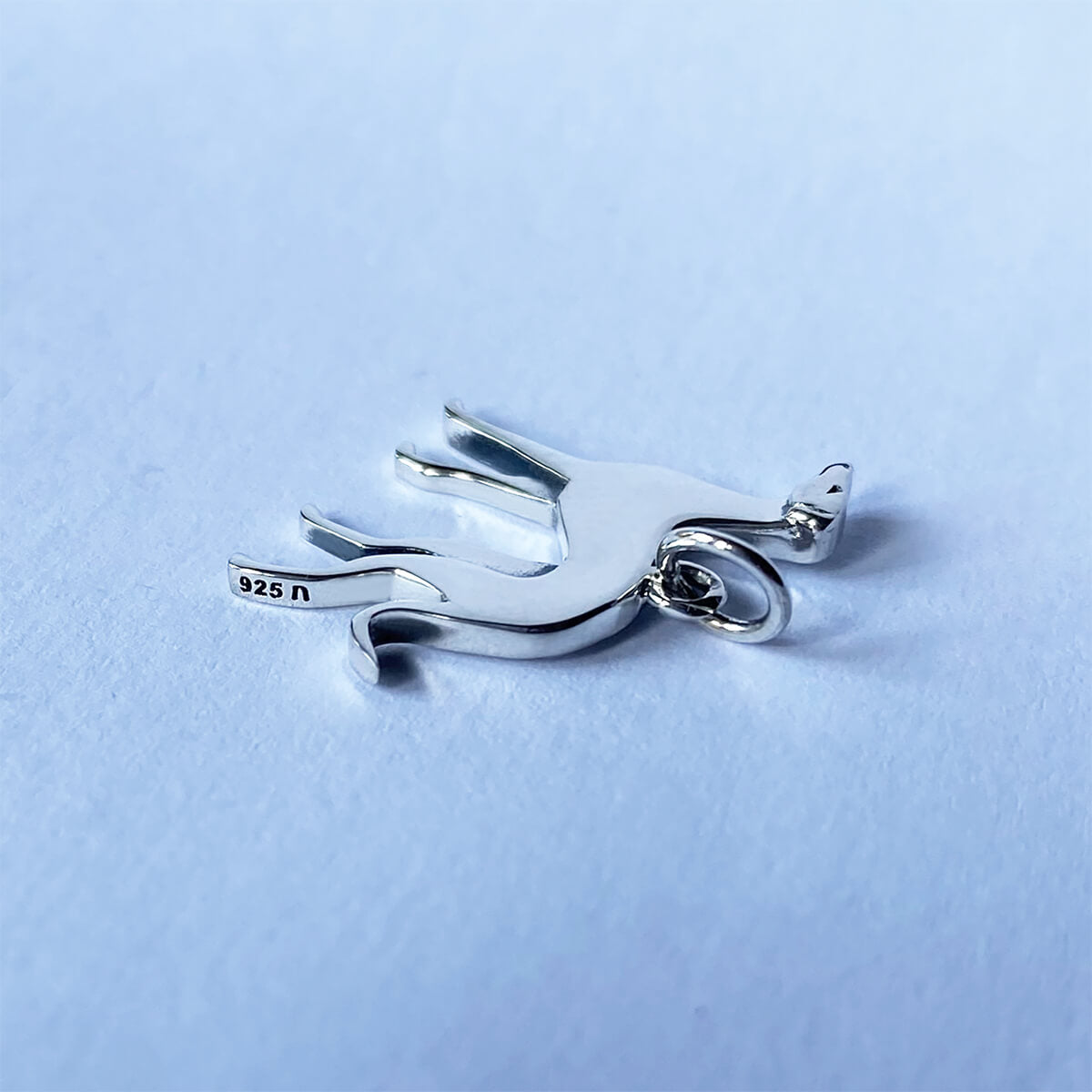 Whippet charm sterling silver grey hound dog pendant
