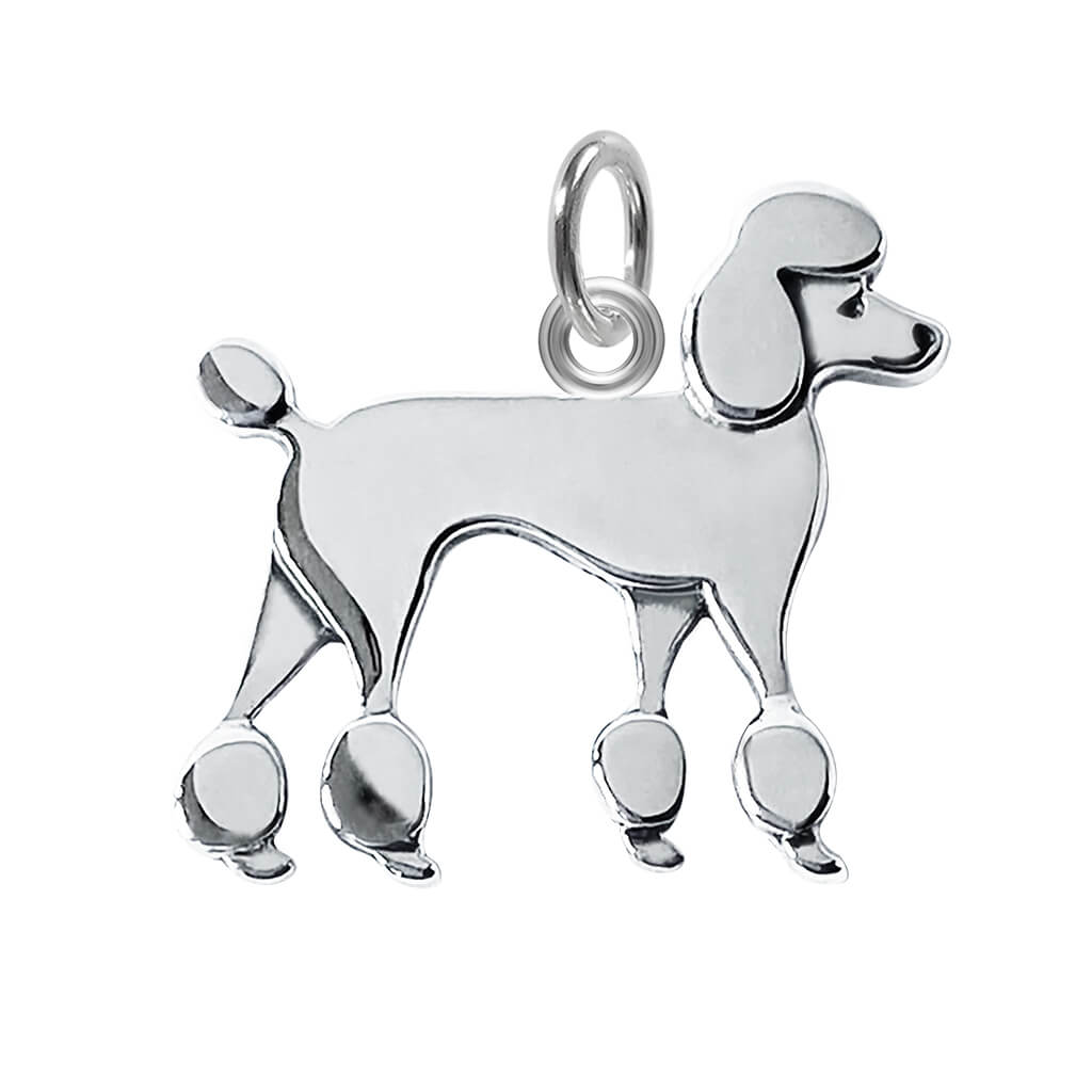 Sterling Silver Poodle Body Charm for Bracelet