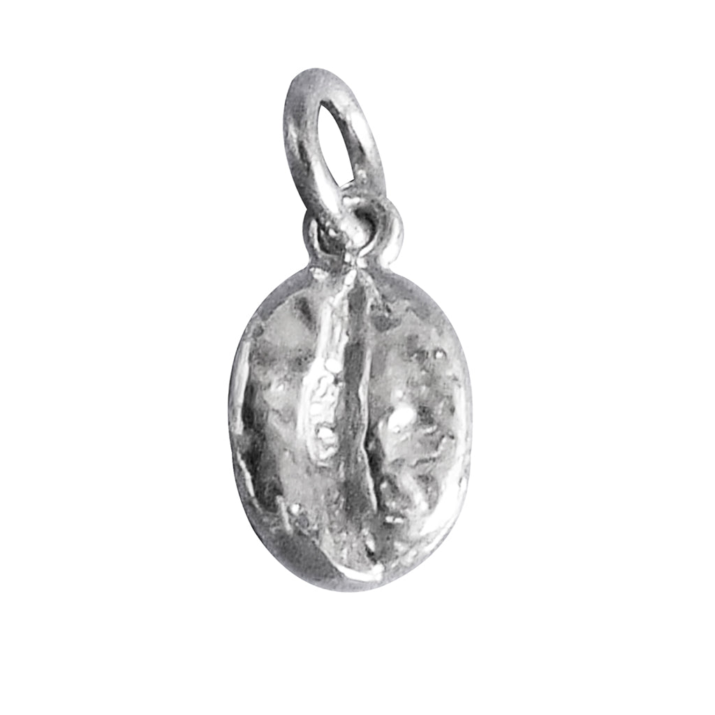 Coffee Bean Charm in Sterling Silver or Gold