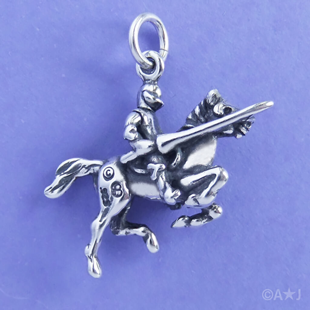 knight on steed charm