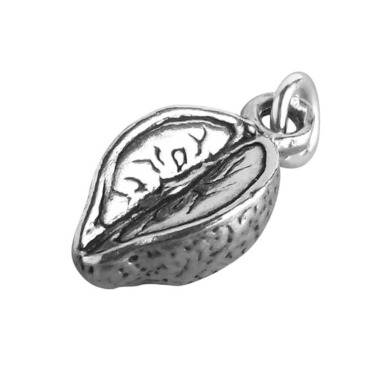 Lemon charm sterling silver citrus fruit pendant