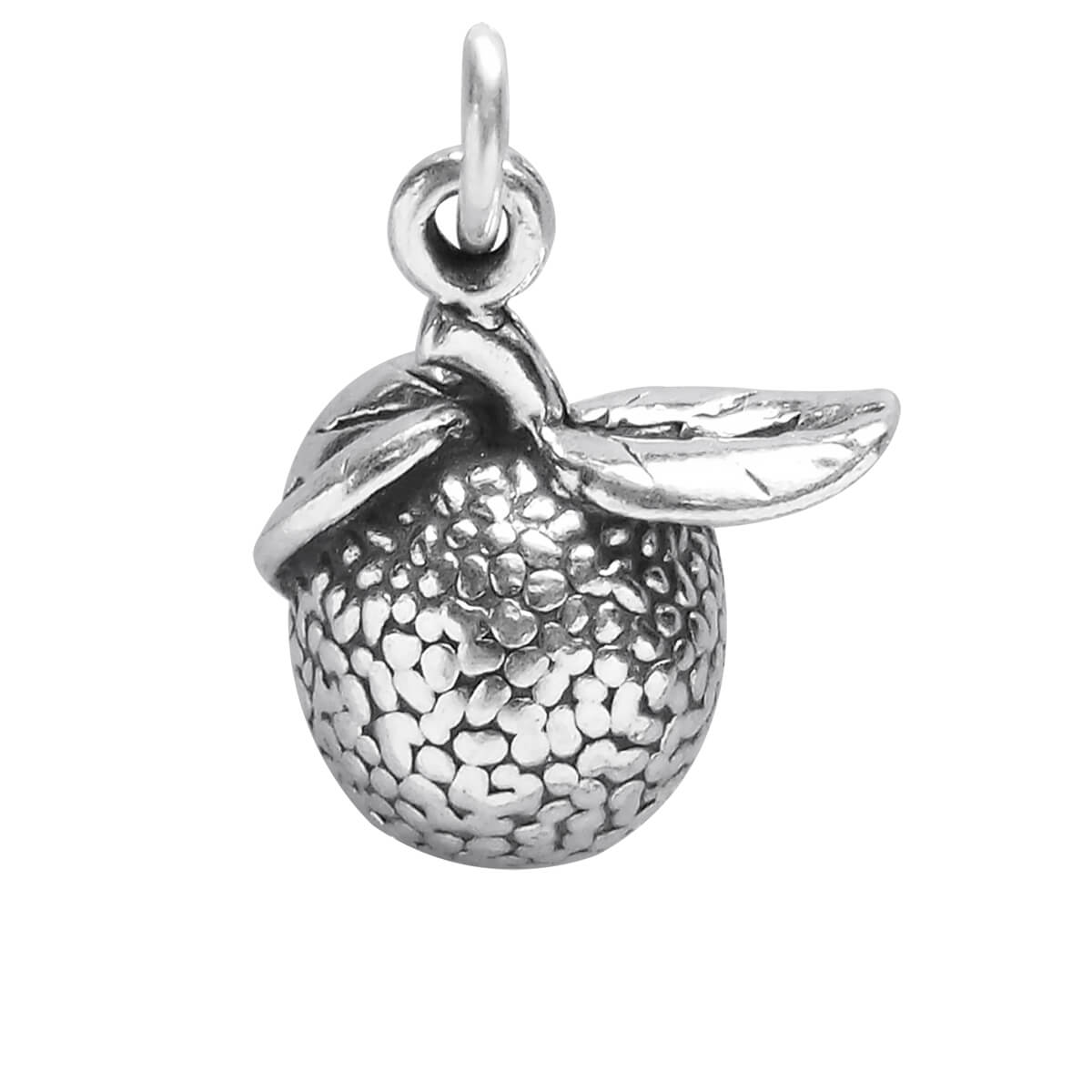 Orange charm sterling silver citrus fruit charm