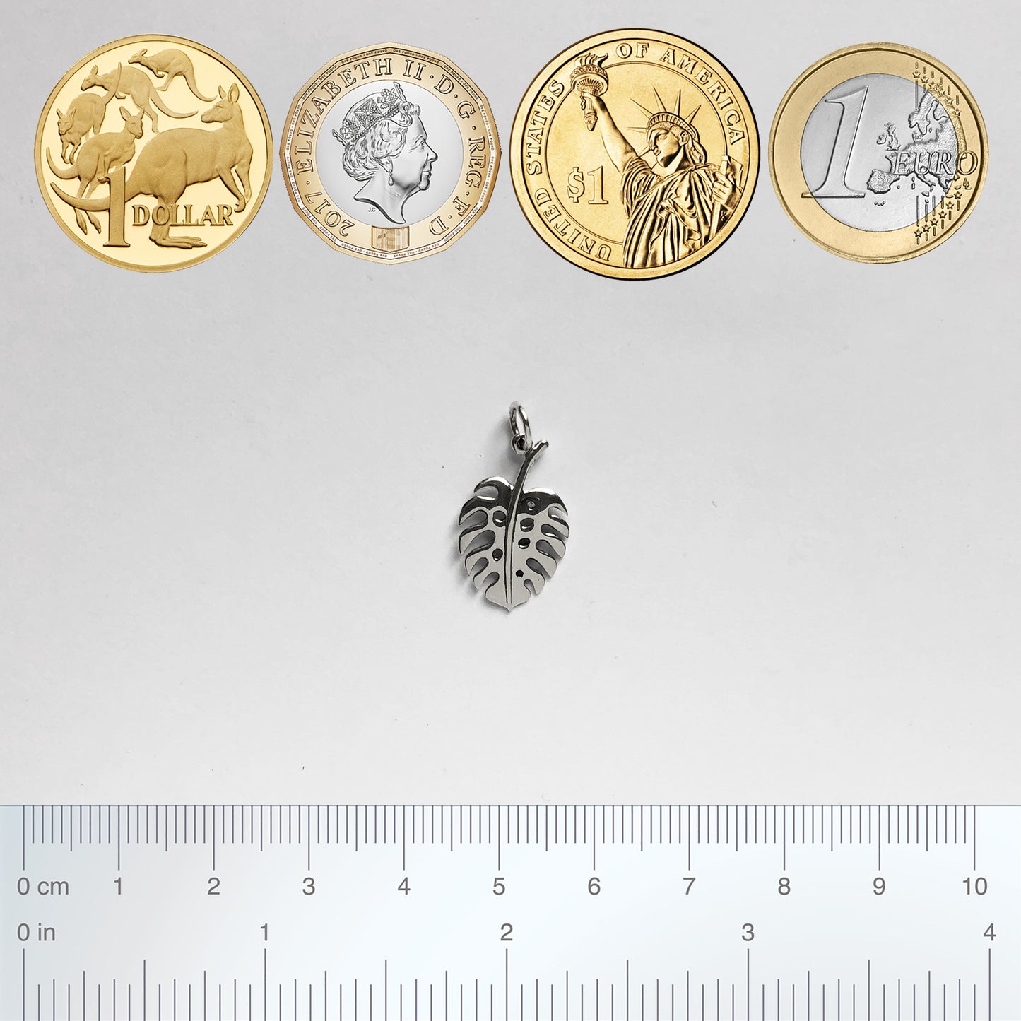 monstera leaf charm