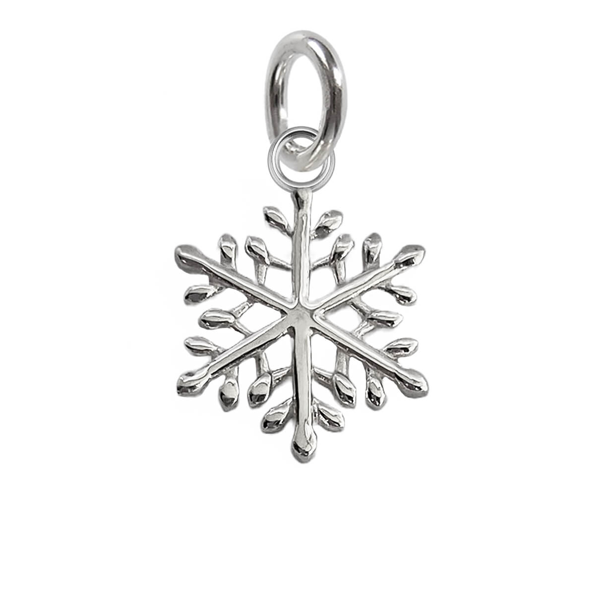 50/Pkg Silver Mini Snowflake Charms