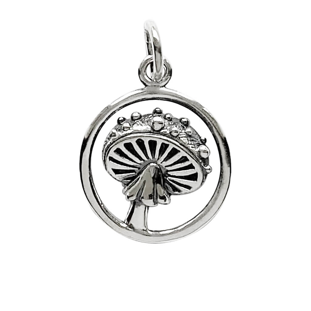 Sterling silver toadstool charm mushroom pendant from Charmarama Charms