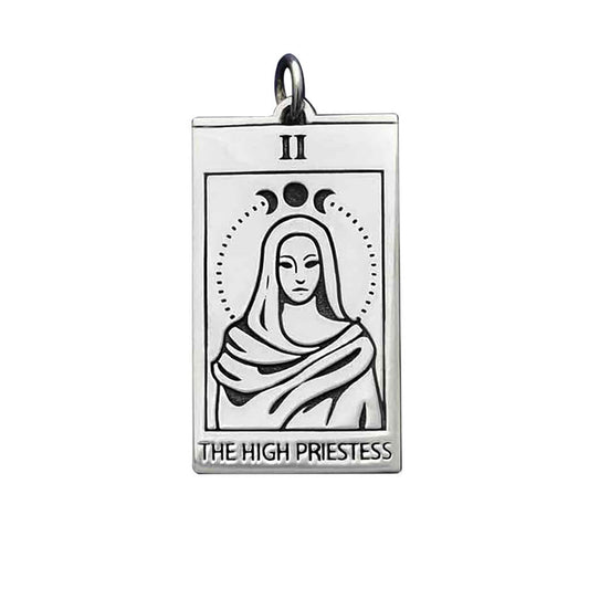 tarot card charm — the high priestess