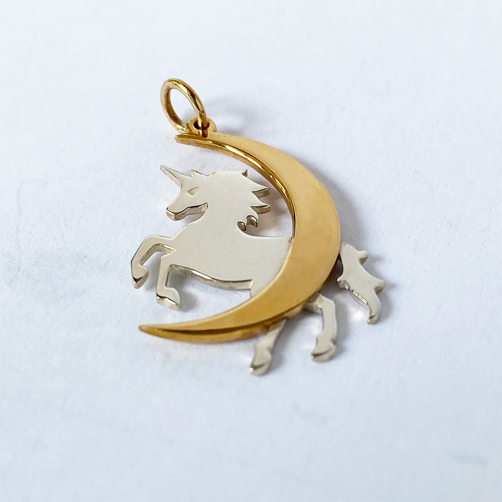 unicorn and moon charm