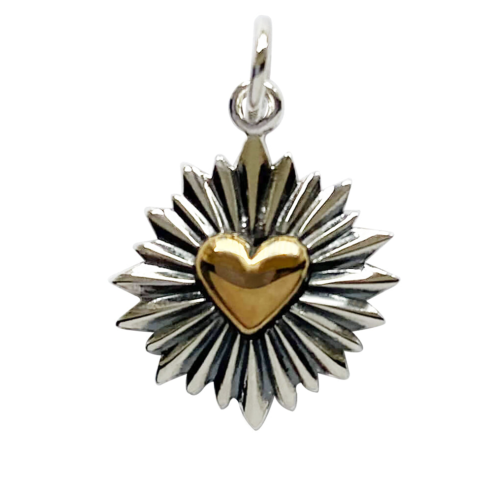 heart with rays charm