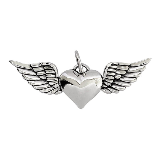 heart with wings charm