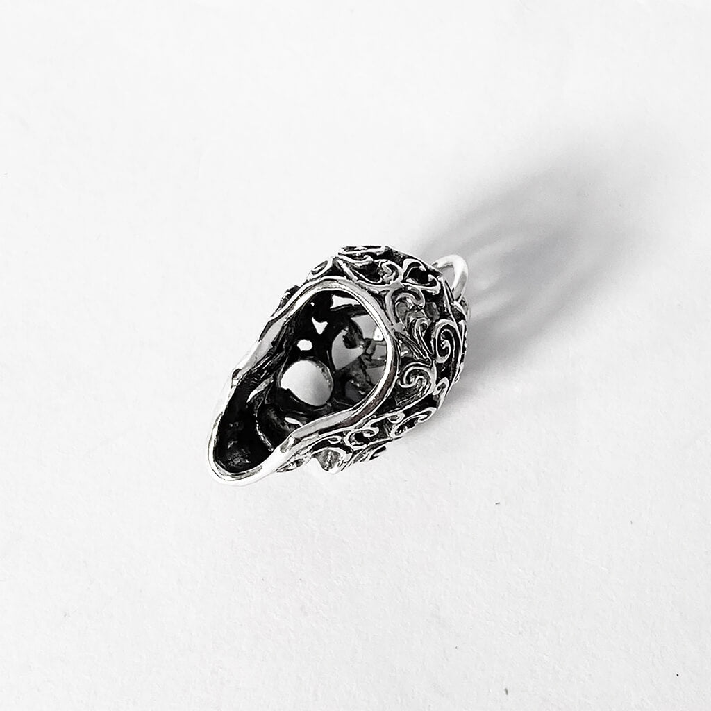 human skull charm | filigree