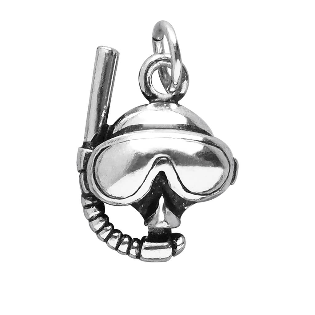 Sterling Silver Diving Mask and Snorkel Charm