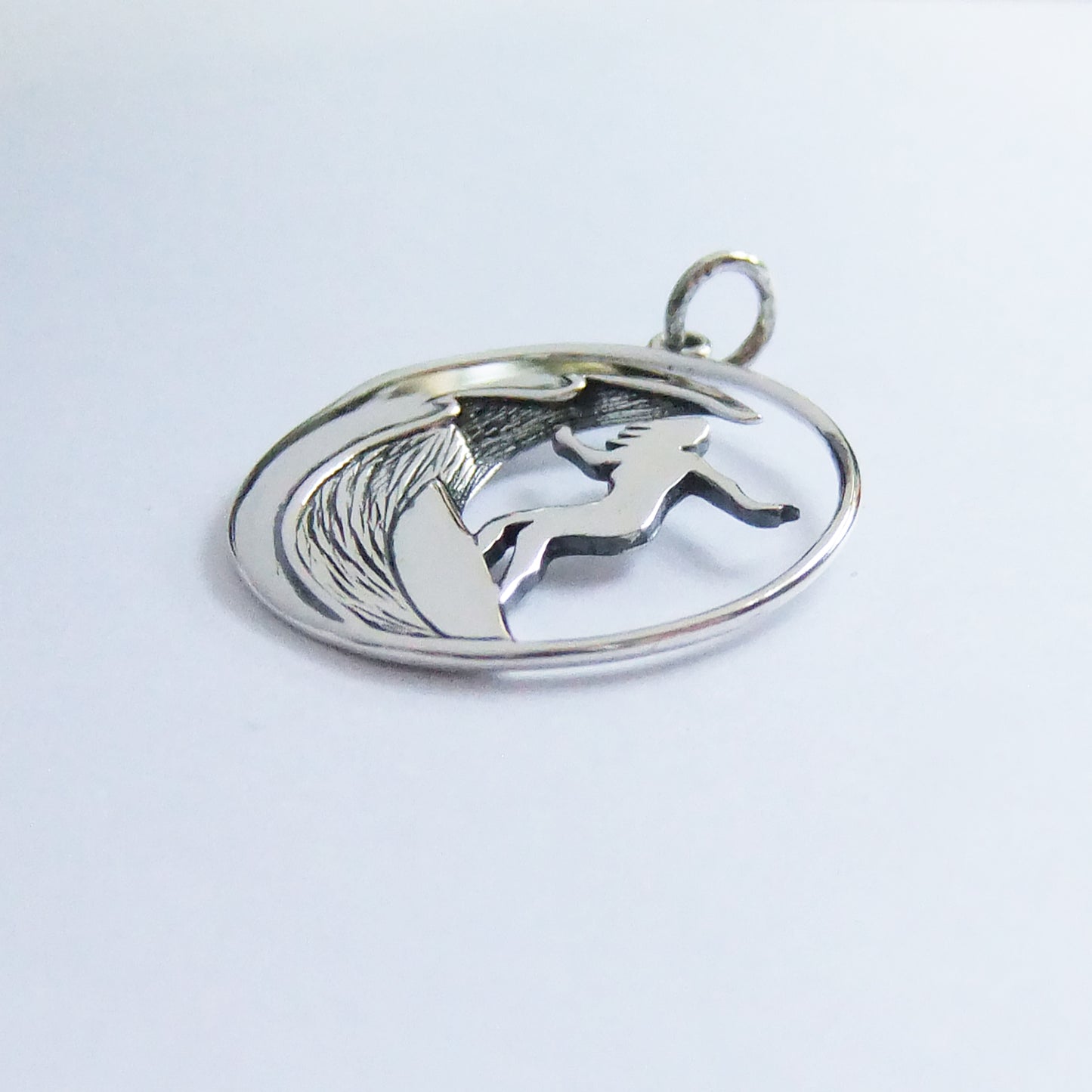 Surf Wave Charm Sterling Silver