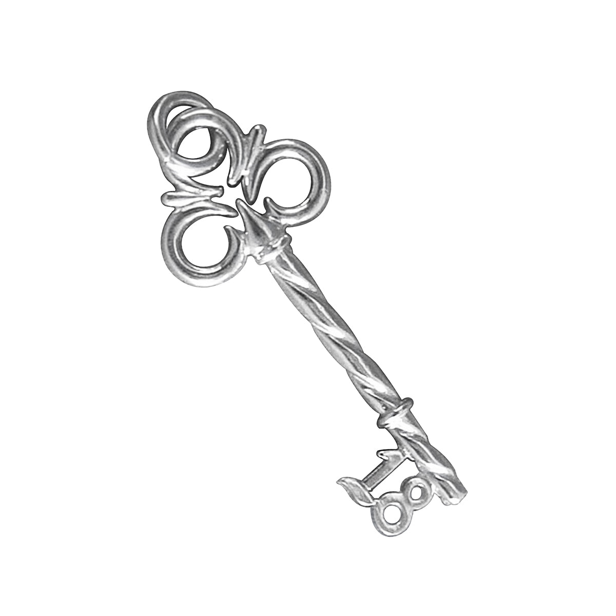 18th Birthday Key Charm Sterling Silver or Gold Anniversary Pendant