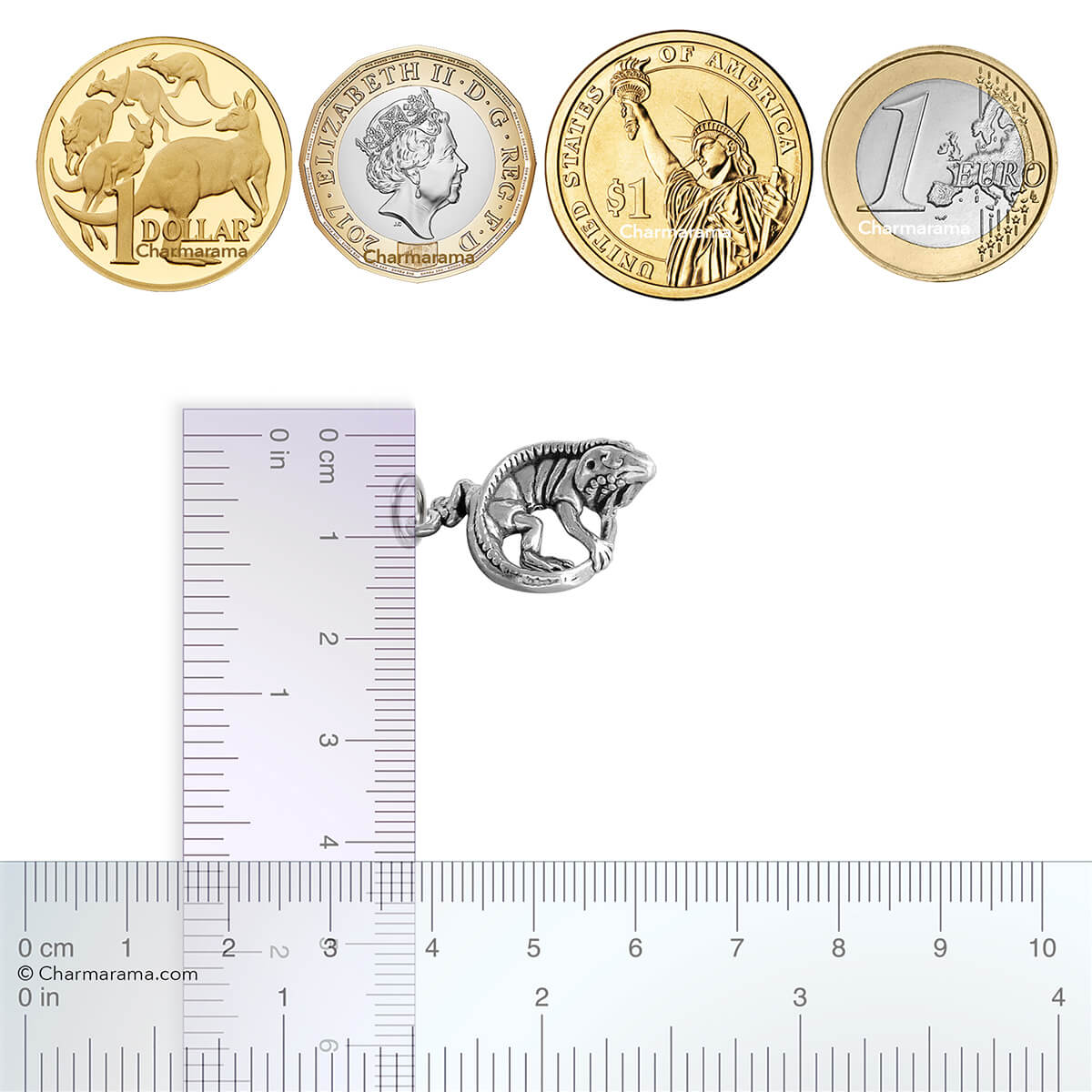 iguana lizard charm