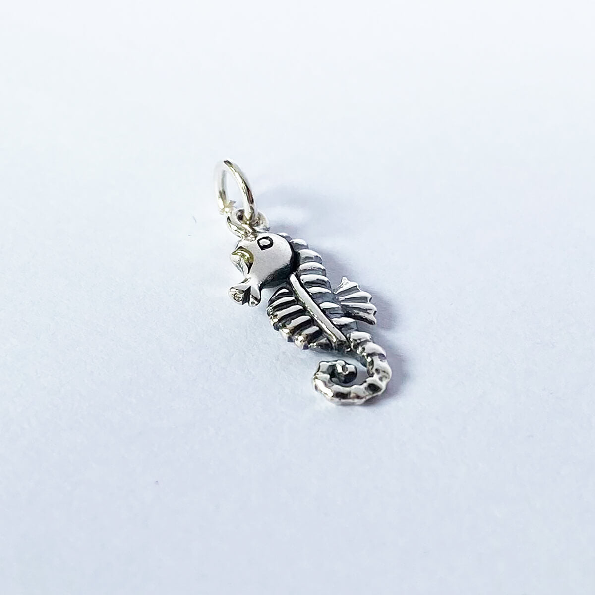 Seahorse charm sterling silver pendant Charmarama