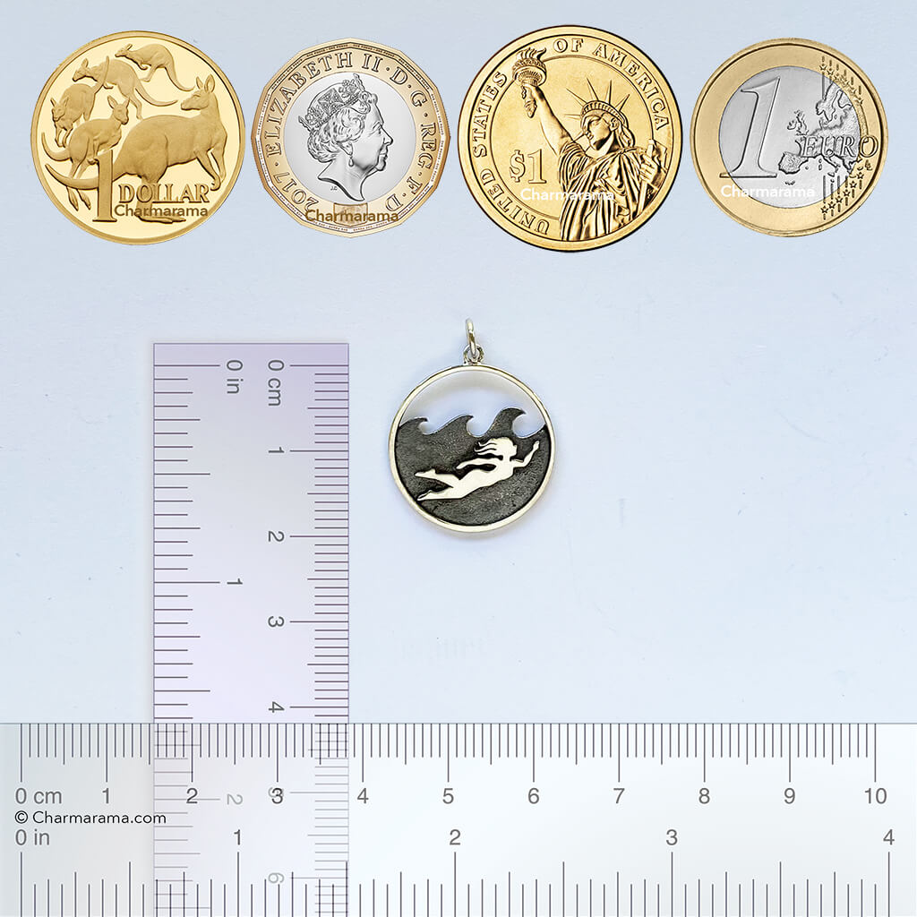 ocean swimmer charm