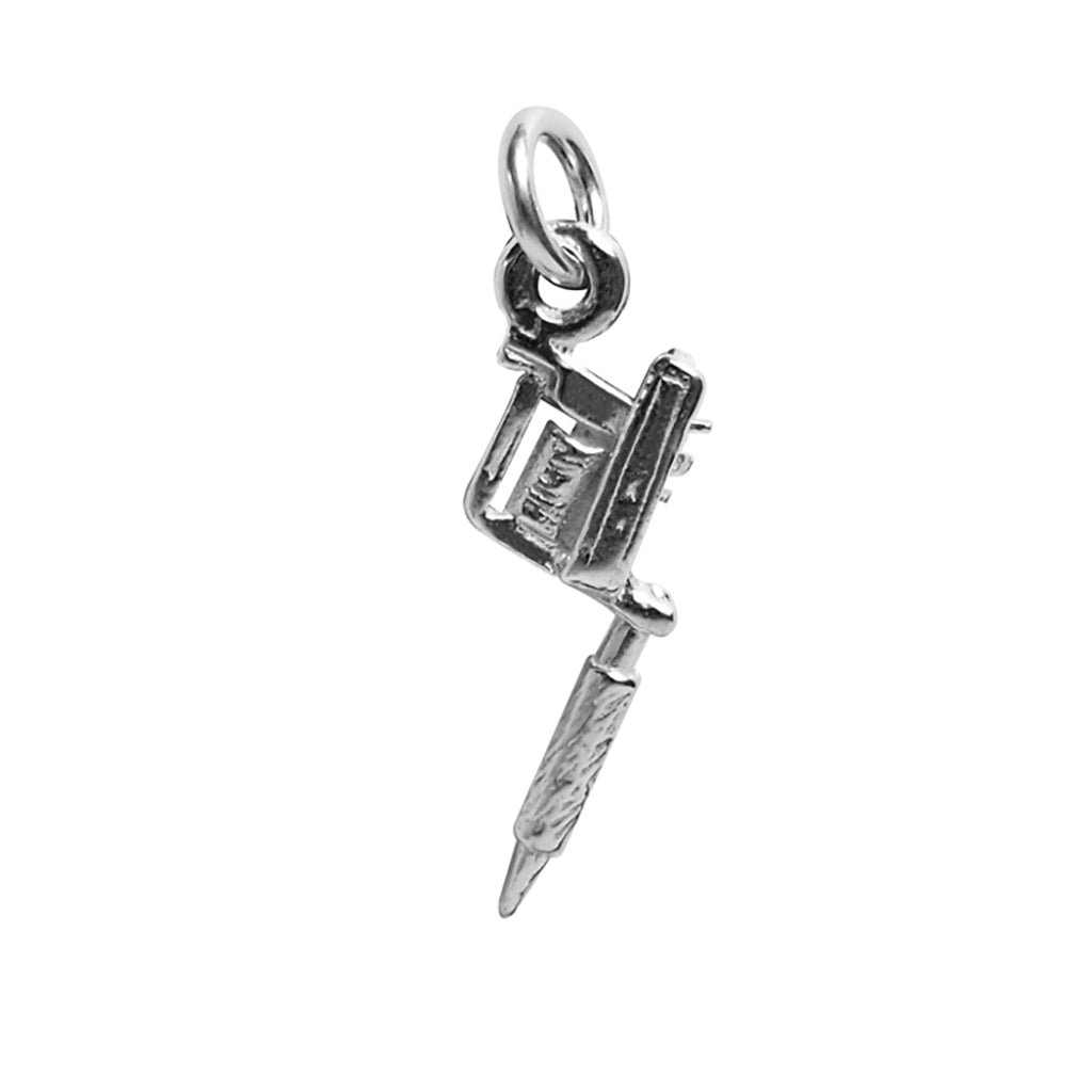 Sterling silver tattoo gun charm