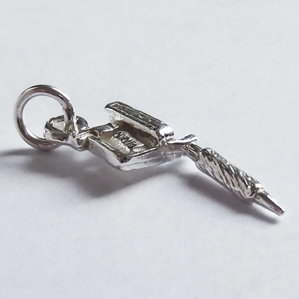 Sterling silver tattoo gun pendant