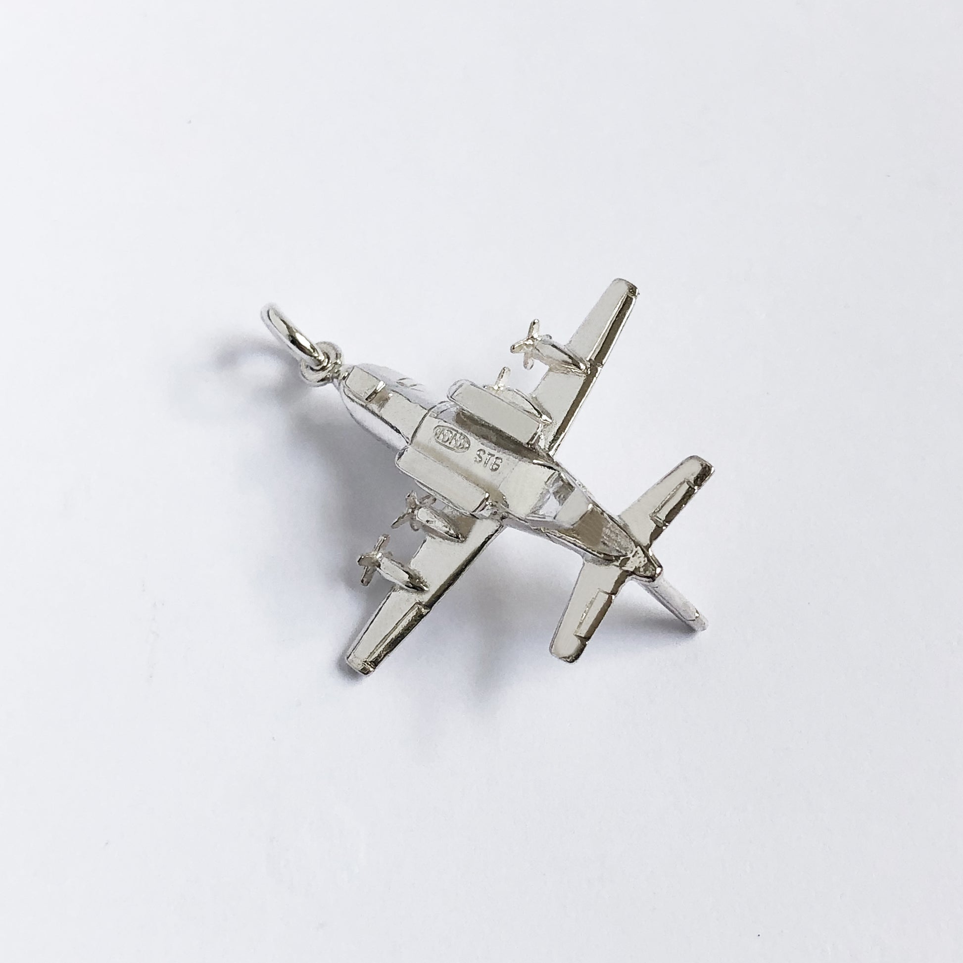 Hercules Aircraft Charm Sterling Silver or Gold Pendant