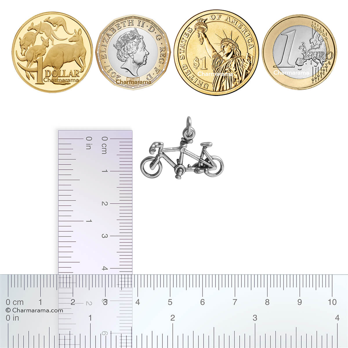 tandem bicycle charm