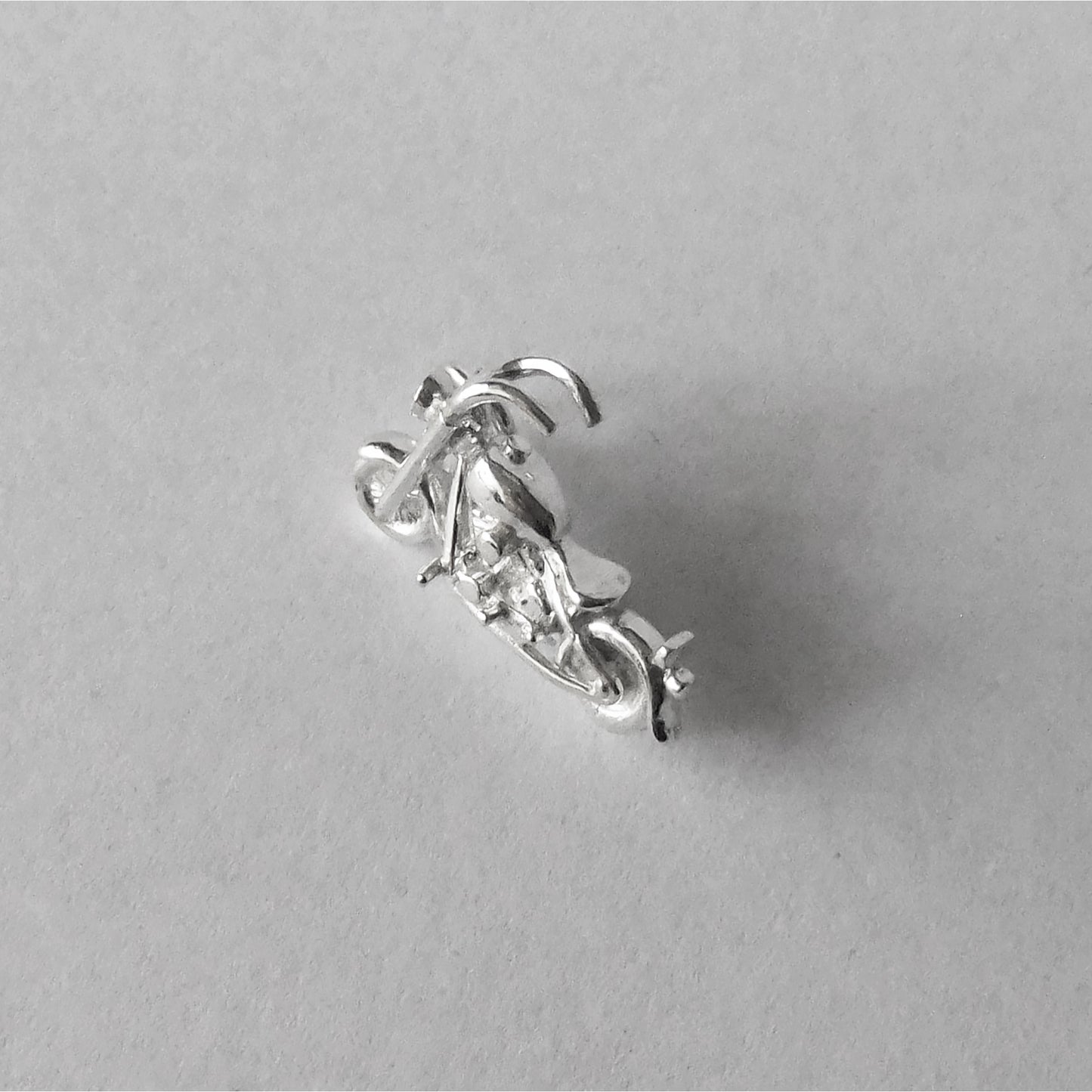 Cruiser style Motorcycle Charm Sterling Silver Pendant