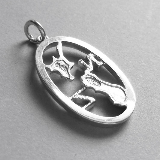 New Zealand Map Charm Sterling Silver NZ Pendant
