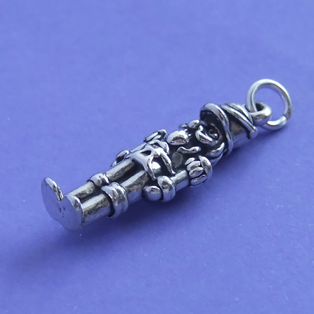 Nutcracker Toy Soldier Charm Sterling Silver Christmas Pendant